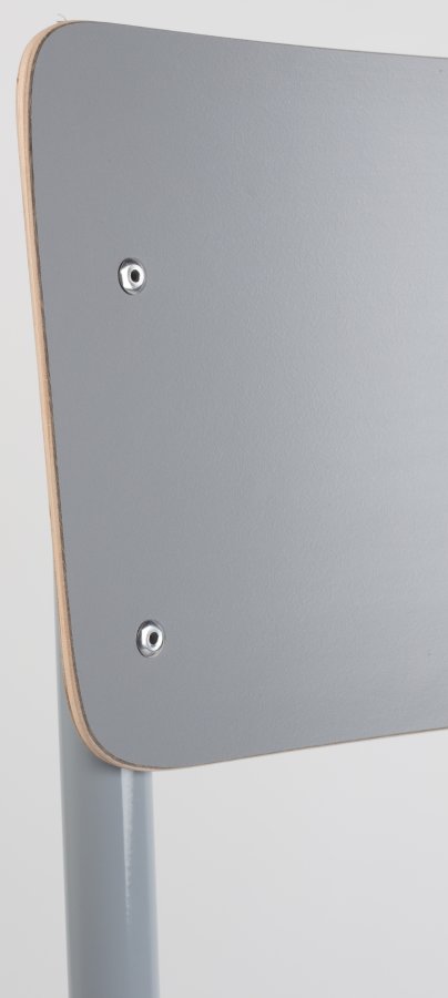 ZUIVER Back To School spisebordsstol, stabelbar - gr HPL og gr stl