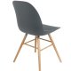 ZUIVER Albert Kuip spisebordsstol - mrkegr plastik og natur asketr