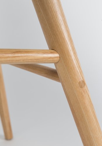 ZUIVER Albert Kuip spisebordsstol - lysegr plastik og natur asketr