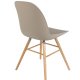 ZUIVER Albert Kuip spisebordsstol - taupe plastik og natur asketr