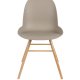 ZUIVER Albert Kuip spisebordsstol - taupe plastik og natur asketr