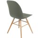 ZUIVER Albert Kuip spisebordsstol - grn plastik og natur asketr