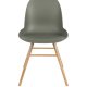ZUIVER Albert Kuip spisebordsstol - grn plastik og natur asketr