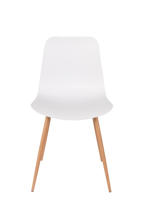 WHITE LABEL LIVING Leon spisebordsstol - hvid polypropylen og jern