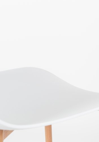 WHITE LABEL LIVING Leon spisebordsstol - hvid polypropylen og jern