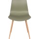 WHITE LABEL LIVING Leon spisebordsstol - grn polypropylen og jern