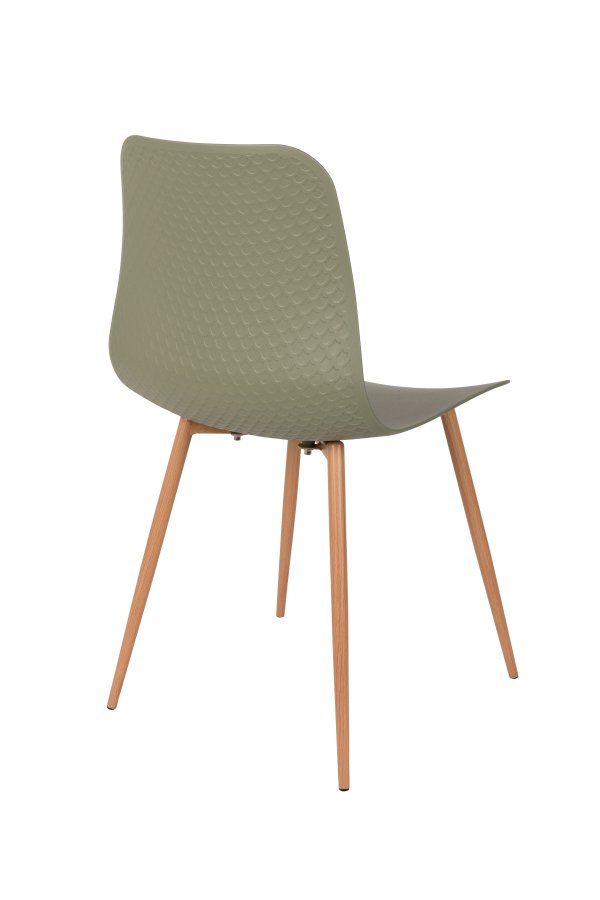 WHITE LABEL LIVING Leon spisebordsstol - grn polypropylen og jern