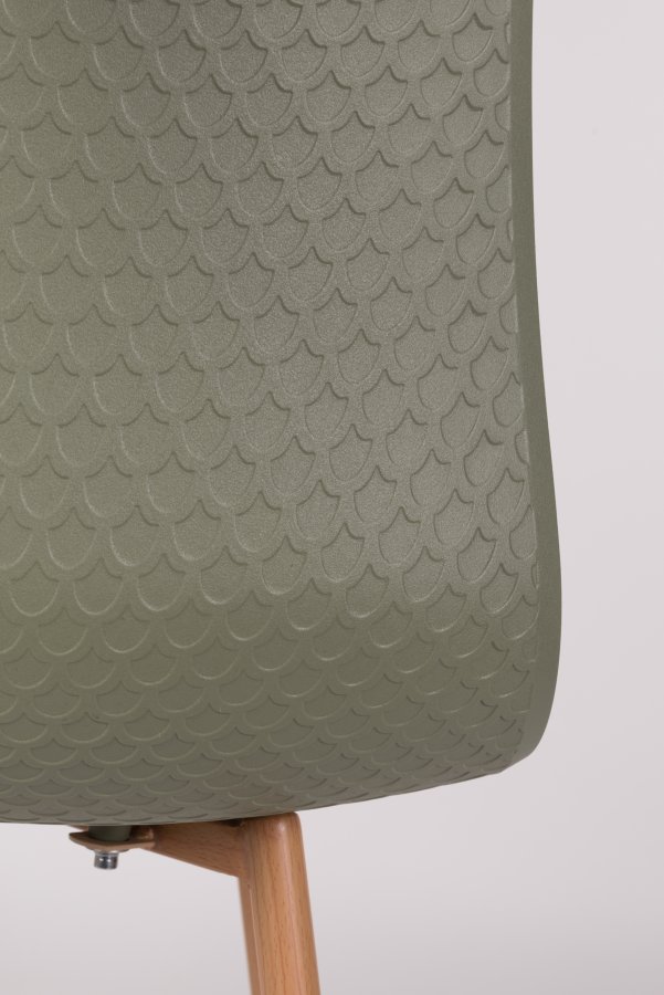 WHITE LABEL LIVING Leon spisebordsstol - grn polypropylen og jern