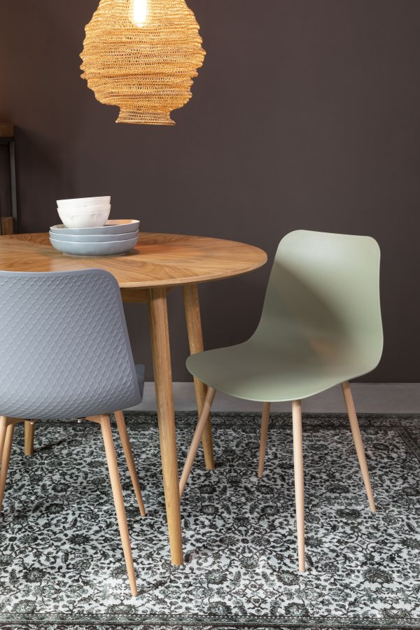 WHITE LABEL LIVING Leon spisebordsstol - grn polypropylen og jern