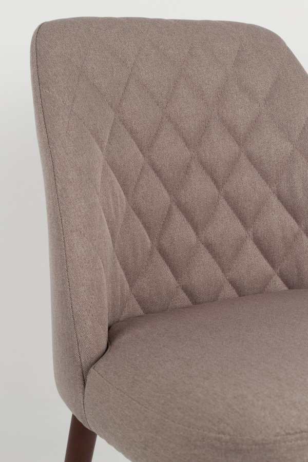 WHITE LABEL LIVING Conway spisebordsstol - beige stof og bgetr