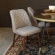 WHITE LABEL LIVING Conway spisebordsstol - beige stof og bgetr