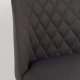 WHITE LABEL LIVING Conway spisebordsstol - mrkegr stof og bgetr