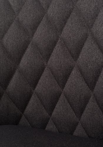 WHITE LABEL LIVING Conway spisebordsstol - mrkegr stof og bgetr