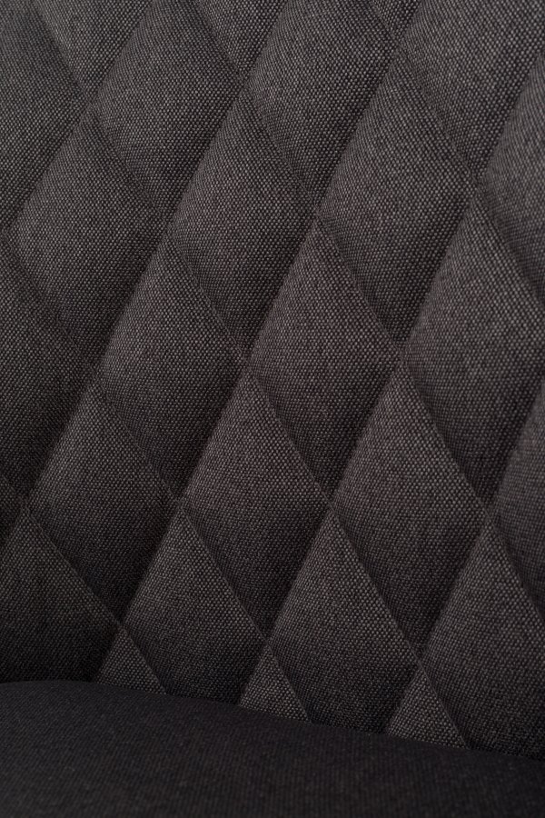 WHITE LABEL LIVING Conway spisebordsstol - mrkegr stof og bgetr