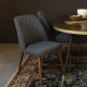 WHITE LABEL LIVING Conway spisebordsstol - mrkegr stof og bgetr
