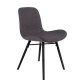WHITE LABEL LIVING Lester spisebordsstol - antracitgr stof og bgetr