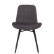 WHITE LABEL LIVING Lester spisebordsstol - antracitgr stof og bgetr