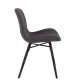 WHITE LABEL LIVING Lester spisebordsstol - antracitgr stof og bgetr