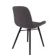 WHITE LABEL LIVING Lester spisebordsstol - antracitgr stof og bgetr