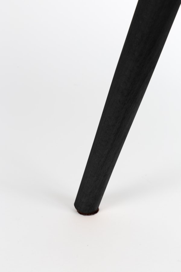 WHITE LABEL LIVING Lester spisebordsstol - antracitgr stof og bgetr