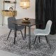 WHITE LABEL LIVING Lester spisebordsstol - antracitgr stof og bgetr