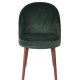 DUTCHBONE Barbara spisebordsstol - grn polyester stof og brun bgetr