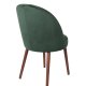 DUTCHBONE Barbara spisebordsstol - grn polyester stof og brun bgetr
