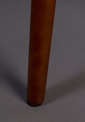 DUTCHBONE Barbara spisebordsstol - grn polyester stof og brun bgetr