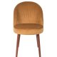 DUTCHBONE Barbara spisebordsstol - camel fljl stof og brun bgetr