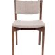 DUTCHBONE Torrance spisebordsstol - brun polyester stof og brun tr