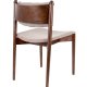 DUTCHBONE Torrance spisebordsstol - brun polyester stof og brun tr