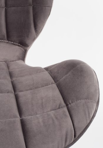 ZUIVER OMG spisebordsstol - gr fljl og sort jern