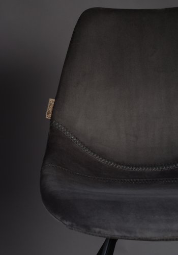 DUTCHBONE Franky spisebordsstol - gr fljl stof og sort stl