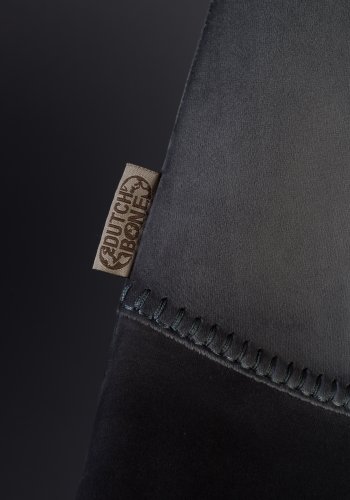 DUTCHBONE Franky spisebordsstol - gr fljl stof og sort stl