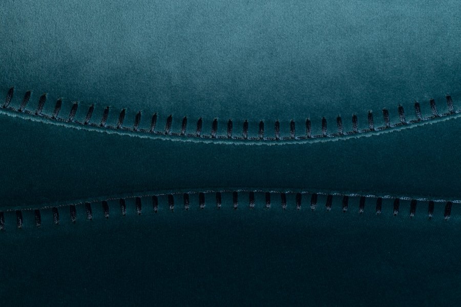 DUTCHBONE Franky spisebordsstol - petrol fljl stof og sort stl