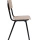 ZUIVER Back To School spisebordsstol, stabelbar - mat beige HPL og sort stl