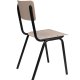 ZUIVER Back To School spisebordsstol, stabelbar - mat beige HPL og sort stl