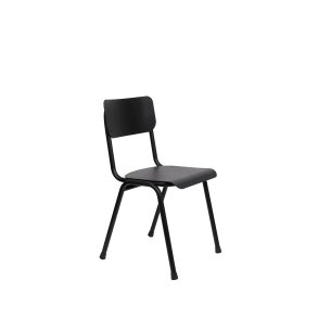 ZUIVER Back To School havestol, stabelbar - sort aluminium