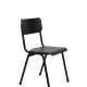 ZUIVER Back To School havestol, stabelbar - sort aluminium