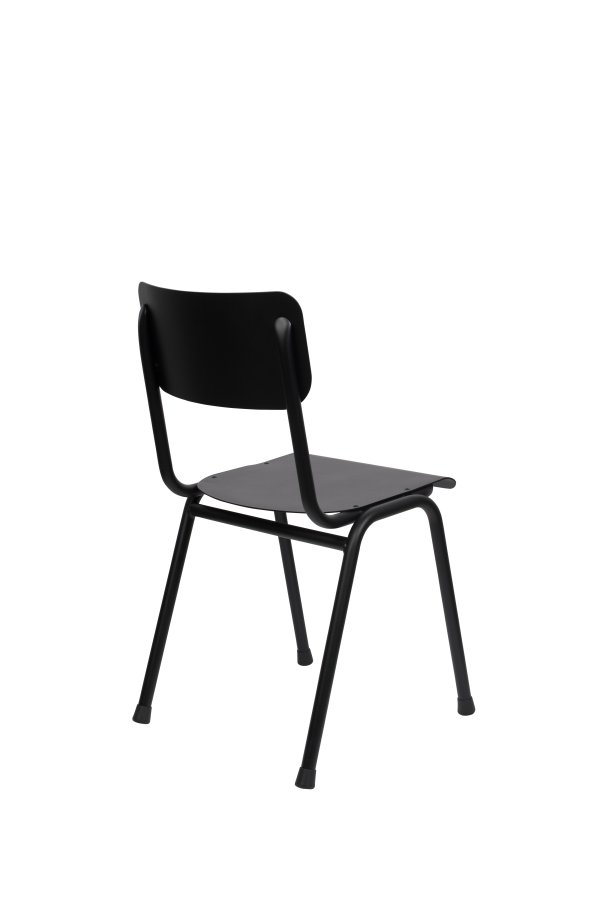 ZUIVER Back To School havestol, stabelbar - sort aluminium