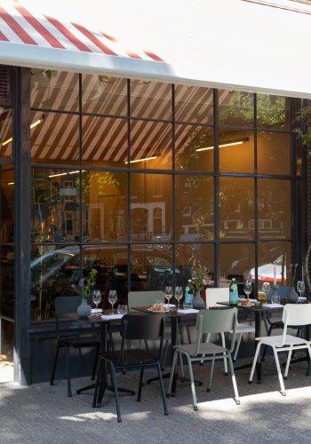 ZUIVER Back To School havestol, stabelbar - mosgrn aluminium