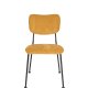ZUIVER Benson spisebordsstol - okkergul fljl polyester/nylon og sort stl