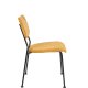 ZUIVER Benson spisebordsstol - okkergul fljl polyester/nylon og sort stl