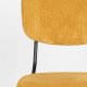 ZUIVER Benson spisebordsstol - okkergul fljl polyester/nylon og sort stl