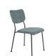 ZUIVER Benson spisebordsstol - gr bl fljl polyester/nylon og sort stl