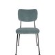 ZUIVER Benson spisebordsstol - gr bl fljl polyester/nylon og sort stl