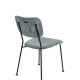 ZUIVER Benson spisebordsstol - gr bl fljl polyester/nylon og sort stl