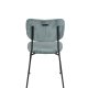 ZUIVER Benson spisebordsstol - gr bl fljl polyester/nylon og sort stl