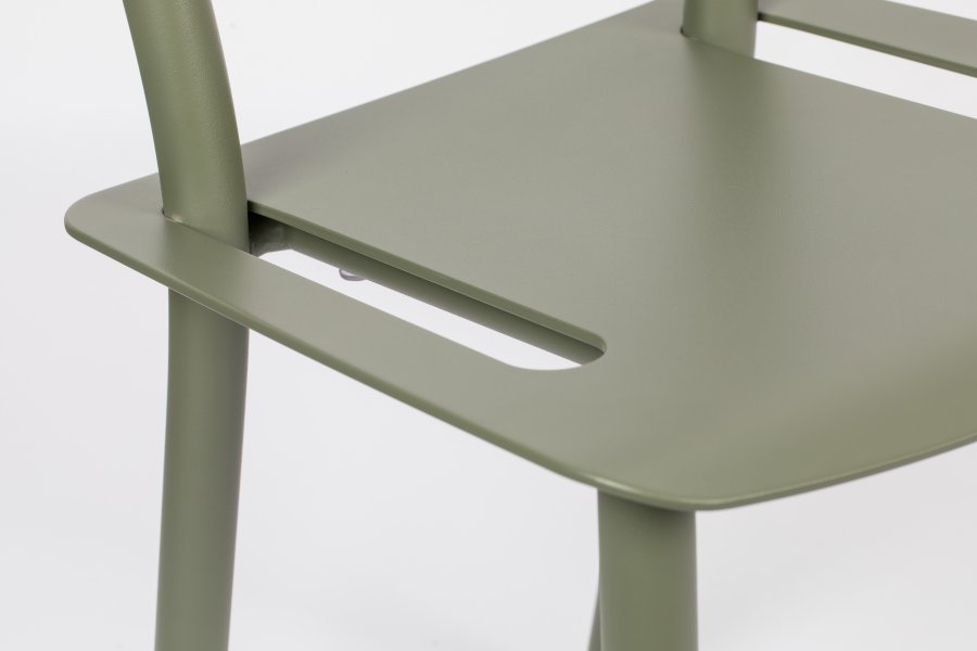 ZUIVER Friday havestol - grn aluminium