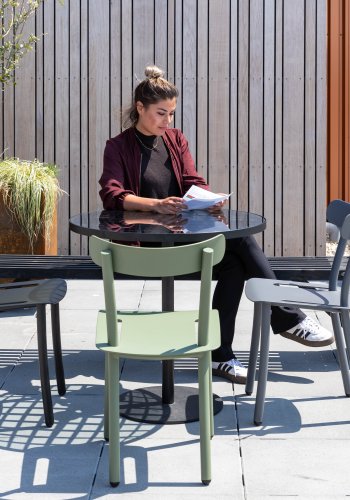 ZUIVER Friday havestol - grn aluminium